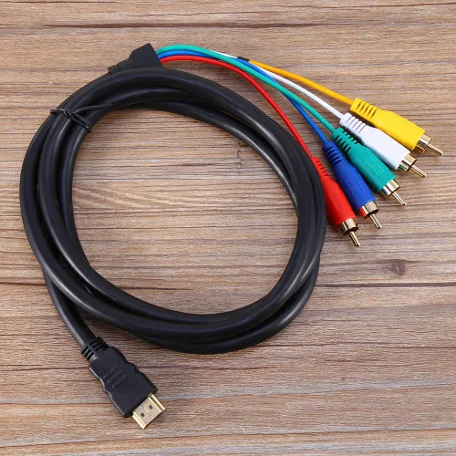 Miniatura 9 de Cable HDMI a diferencia de color de 5 pies / 4.9 ft, HDMI HD 1080P HDMI a 3 AV Audio Video Converter Cable adaptador para TV, video y audio doméstico