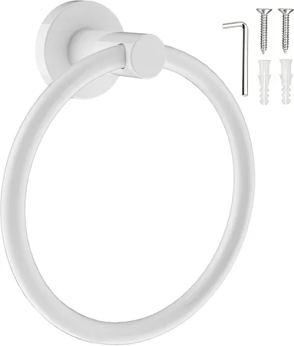 Miniatura 8 de SetSail Toallero de acero inoxidable con rosca para pared de baño, toallero de mano de acero inoxidable para baño, agujero de taladro de cocina