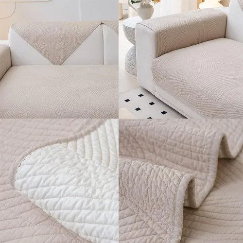 Miniatura 7 de vctops Funda acolchada de algodón para sofá, con patrón geométrico bohemio, funda antideslizante para sofá modular, protector de muebles para Tipo B