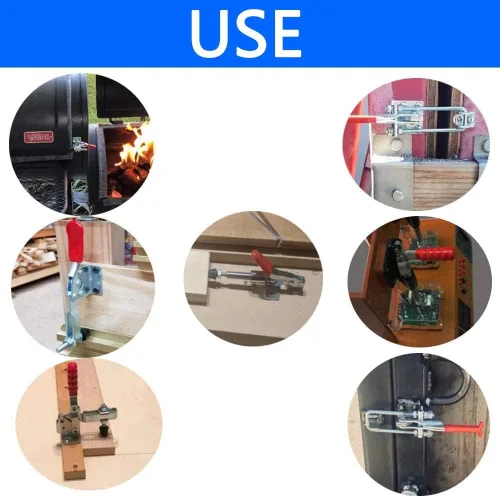 Miniatura 7 de Utoolmart Abrazadera de palanca ajustable, botón de liberación rápida, abrazadera de palanca de acción de empuje de tracción de 99 libras