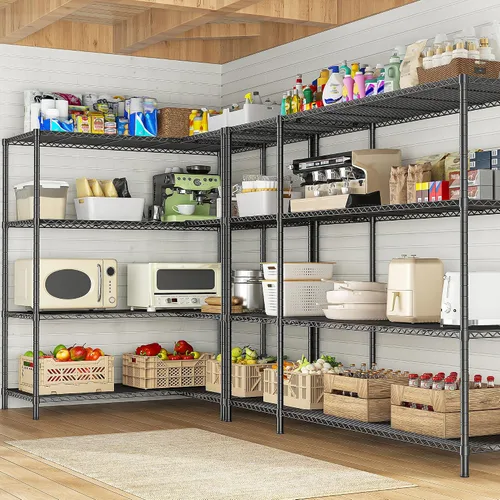 Miniatura 2 de Romorgniz - Estantes de almacenamiento, 1120 cargas resistentes y en forma de L, para cocina 4 Tier shelf 52.4" W,Waterproof &
