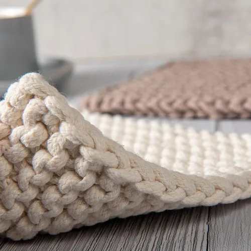 Miniatura 9 de Eiyye Soportes gruesos para ollas de ganchillo, almohadillas calientes hechas a mano, salvamanteles de ganchillo para platos calientes de cocina