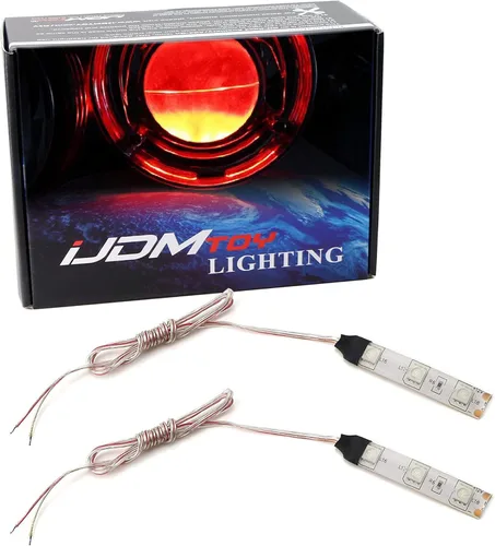 Miniatura 6 de Tira de luces LED Devil Demon Eye de iJDMTOY 3-SMD para adaptación a las luces de proyector o portavasos LED, caja de guantes, fluorescentes