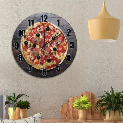Miniatura 4 de ArogGeld Reloj de pared rústico de donas de chocolate, relojes colgantes de madera, decoración de cocina, relojes redondos de madera, decoración