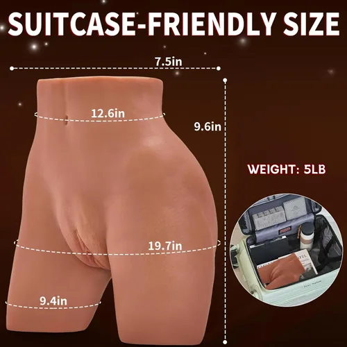 Miniatura 7 de Muñecas sexuales masculinas Torso con piernas posables, vagina realista de bolsillo con vagina texturizada 3D y ano apretado, tamaño apto