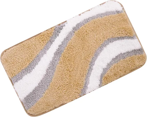 Miniatura 16 de KAMA BRIDAL Alfombra de baño de microfibra antideslizante, alfombra de baño rápida absorbente de agua, tapete de ducha ultra suave, parte trasera