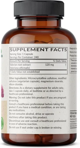 Miniatura 2 de Futurebiotics La raíz de valeriana promueve la relajación sin OMG, 240 cápsulas vegetarianas