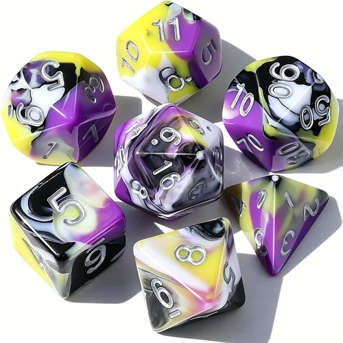 Miniatura 29 de CiaraQ DND Juego de Dados Poliédricos para Dungeons and Dragons RPG MTG Juegos de Mesa de Rol - con 1 Bolsa de Dados (Aguamarina + Brillantina)