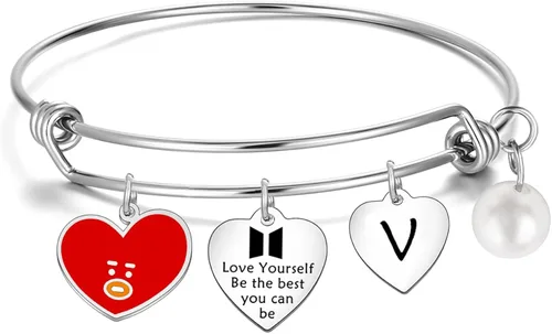 Army Gifts Love Yourself Be The Best You Can Be Bracelet Inspirational Gift Star Lover Jewelry Star Fans Gift Music Lover Gifts