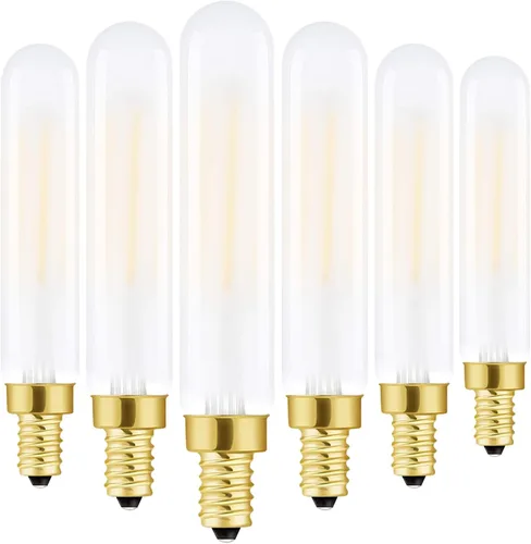 Miniatura 14 de Leools Bombilla LED E12 Regulable de 2W Equivalente a Bombilla de Luz de 25 Vatios Blanco Suave T6 T25 Bombilla Candelabro E12 de 25 Vatios