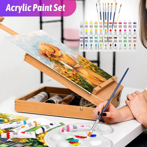Miniatura 7 de iBayam Juego de Arte para Niños, Adolescentes, Niñas, Niños, Adultos, Caja de Regalo Deluxe de 195 Piezas con 3 Libretas de Dibujo, Lienzo A4, Kits