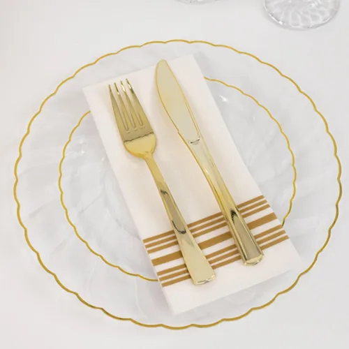 Miniatura 7 de Efavormart - Paquete de 10 platos de plástico transparente para fiestas, platos redondos desechables de postre de ensalada de 7.5 pulgadas con borde