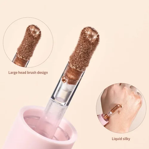 Miniatura 3 de Resaltador líquido de brillo natural para cara y cuerpo, luz hidratante impermeable para brillo de larga duración, resaltador de contorno, fácil