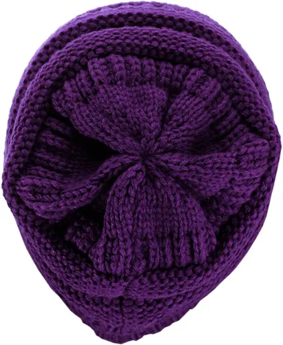 Miniatura 344 de C.C Trendy Warm Chunky Soft Stretch Cable Knit Beanie