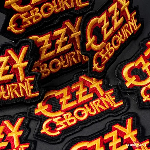 Miniatura 5 de Ozzy Osbourne Patch, Yellow Red, Hard Rock, Heavy Metal BandEmbroideredIron On (3.5" x 2.3")