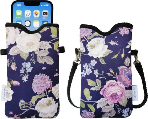 Miniatura 34 de Tainada Funda Estuche Bolsa de Neopreno para Teléfono para Hombres y Mujeres con Correa Cruzada/Cordón para el Cuello para iPhone 17/16/15 Pro Max