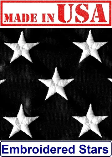 Miniatura 2 de US Flag Factory Bandera estadounidense de línea azul delgada de 3 x 5 pies (estrellas bordadas, rayas cosidas) para oficiales de policía, bandera