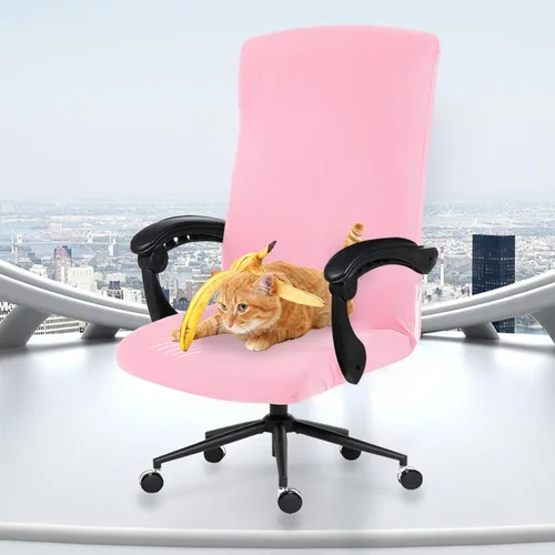 Miniatura 91 de Fundas elásticas para asiento de silla de oficina de escritorio - Funda universal de spandex para silla de computadora - Fundas removibles lavables