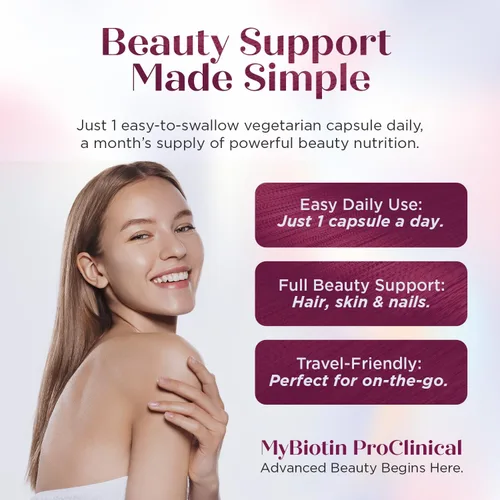 Miniatura 7 de Purity Products MyBiotin ProClinical – Cabello más grueso a partir de 3 semanas y combate las arrugas – Matriz de biotina y vitamina B7 patentada
