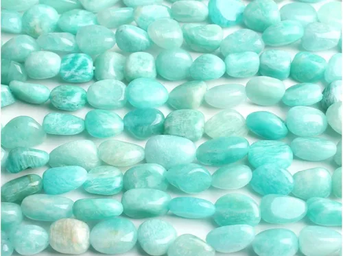 Miniatura 3 de 1 hebra Adabele - Cuentas sueltas de piedra de Amazonita natural de 0.276 in a 0.472 in, forma libre, ovalada, piedra gema de guijarro caído