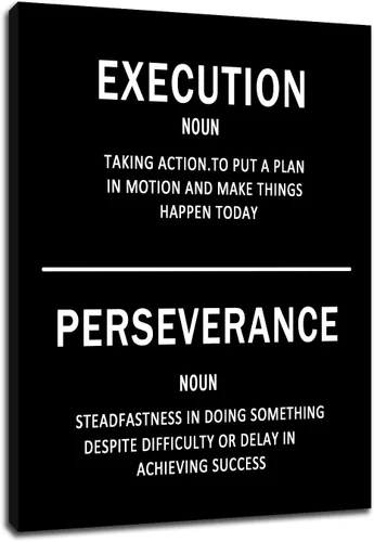 Miniatura 10 de Motivational Wall Art 1% Better Every Day Quote Framed Canvas Poster Inspirational Wall Decor for Office Gym Study Room Small Size Growth Mindset