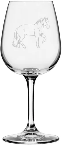 Miniatura 16 de Morgan Body Horse - Copa de vino grabada multiusos (12.75 onzas)
