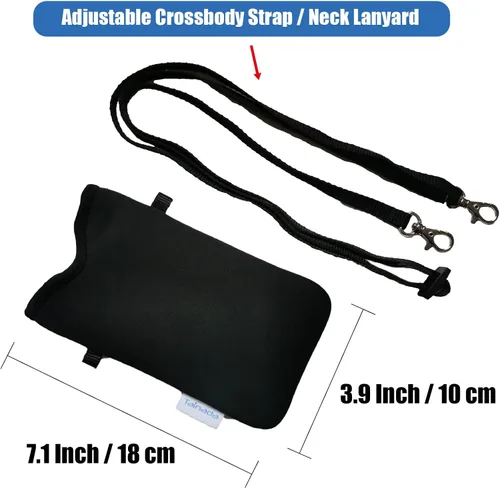 Miniatura 3 de Tainada Funda Estuche Bolsa de Neopreno para Teléfono para Hombres y Mujeres con Correa Cruzada/Cordón para el Cuello para iPhone 17/16/15 Pro Max