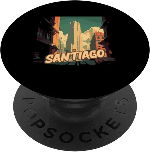 Santiago Retro Chile Vintage Chilean Traveling Traveler PopSockets Standard PopGrip