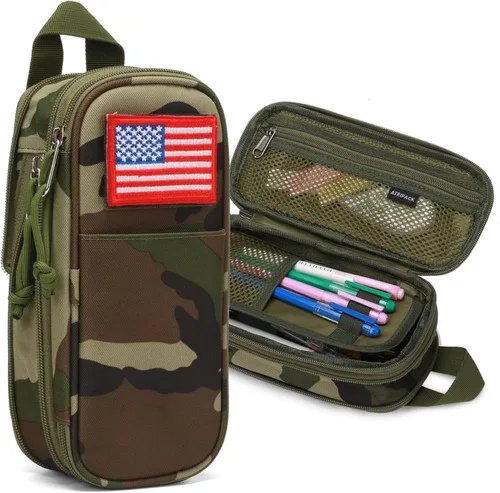 Miniatura 9 de ATRIPACK Estuche para lápices de gran capacidad, gran almacenamiento, táctica, pequeña bolsa de herramientas, estuche para rotuladores, bolsa