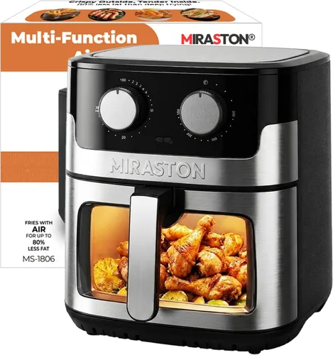 Miniatura 14 de Freidora de aire digital de 5.8QT con ventana visible, temperatura y temporizador ajustables, fritura al aire, recalentamiento, fácil para alimentos