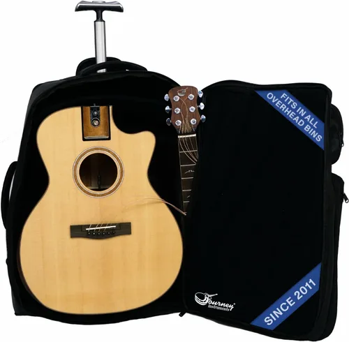 Miniatura 11 de Journey Instruments Guitarra de viaje de fibra de carbono – OB660M Guitarra acústica de bajo portátil con sistema plegable patentado – Estuche