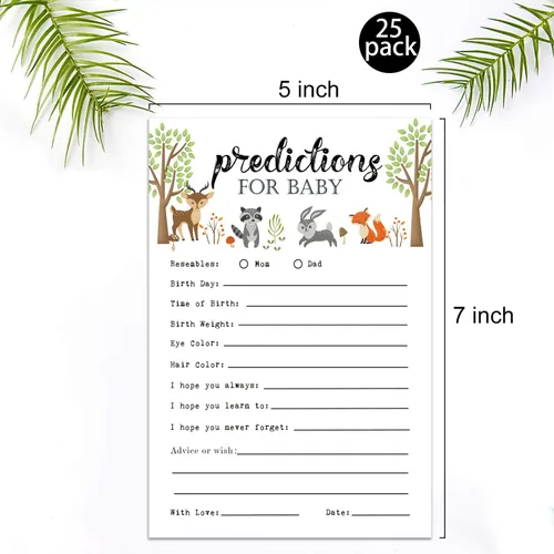 Miniatura 3 de Giftideaworkshop 25 tarjetas de consejos y predicciones para el juego de baby shower, tarjeta de mamá y papá para bebés de niña o niño, padres
