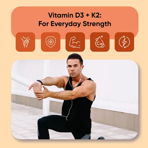 Miniatura 7 de WeightWorld Vitamina D3 K2 5000IU Cápsulas para fortaleza ósea, dientes, salud inmunológica y máxima absorción de calcio – 120 unidades – K2 D3