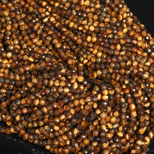 Miniatura 43 de 180 piezas 2mm Cuentas de piedras preciosas de turquesa africana natural facetada redonda suelta para hacer joyas