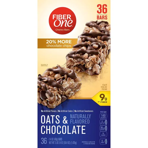 Miniatura 2 de Fiber One Barras de granola de avena y chocolate, 128