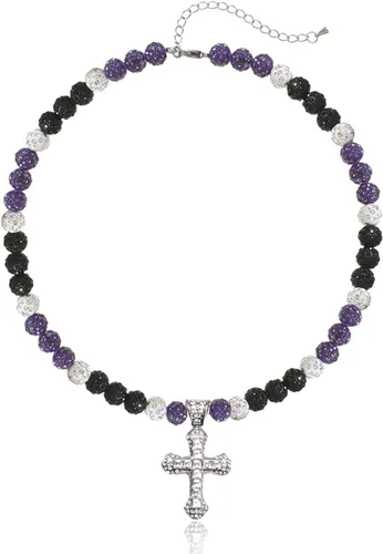 Miniatura 19 de Collar de béisbol – Collar de colección de hielo con cuentas de arcilla brillante con purpurina para hombres y niños, regalos geniales