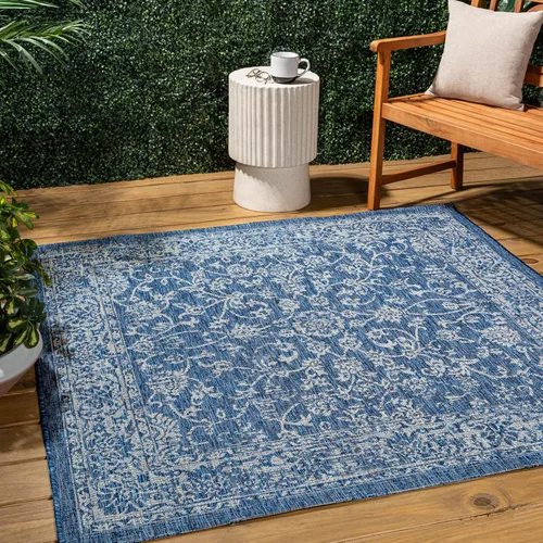 Miniatura 25 de JONATHAN Y Alfombra de pasillo floral tejida para interiores y exteriores 2X8, color crema/verde, tela bohemio texturizada para el patio trasero