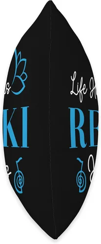 Miniatura 2 de Reiki Energy Flow Ki Japanese Medicine Healer Gift Healing Namaste - Ropa de yoga Life Happens Reiki ayuda a tirar almohada, 16 x 16 pulgadas