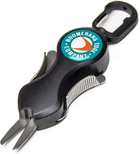 Miniatura 5 de Boomerang Tool Company SNIP cortadores de línea de pesca con amoladora retráctil y cuchillas de acero inoxidable que cortan trenzas, líneas mono