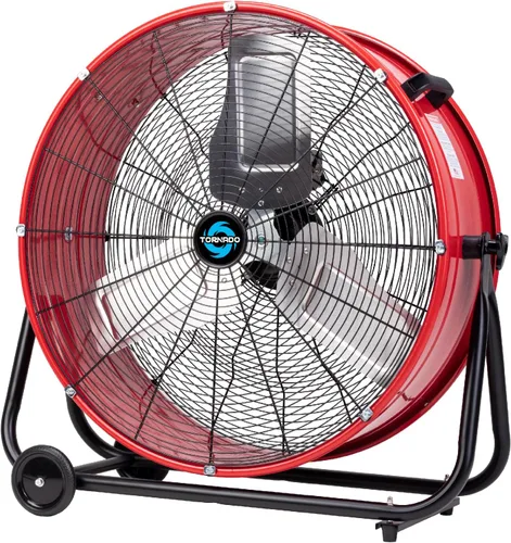Miniatura 12 de Tornado Ventilador de piso de alta velocidad de 12 pulgadas, ventilador de piso industrial potente de 3 velocidades, ventilador de metal