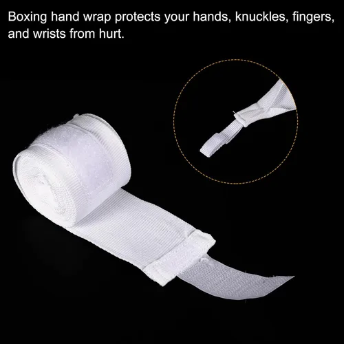 Miniatura 4 de PATIKIL Vendas de mano de boxeo vendajes elásticos para artes marciales para Muay Thai Kickboxing