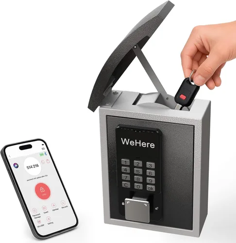 Caja de bloqueo para llaves con ranura de caída, soporte de pared para llaves de porche, caja de seguridad inteligente para casa exterior, agentes