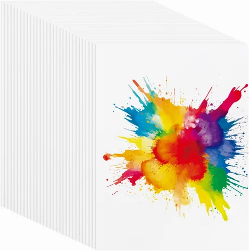 Miniatura 8 de PATIKIL 40 hojas de papel de acuarela de algodón, 140 libras/300 GSM, papel de pintura para colorear en agua para pintura artística, acuarela