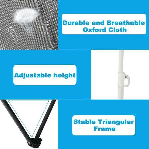 Miniatura 4 de Silla de picnic portátil doble, silla de campamento plegable con mesa para paraguas, soporte para bebidas, bolsa de transporte, mesa plegable
