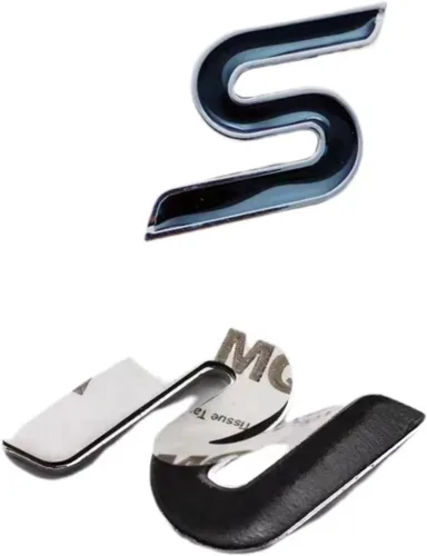 Miniatura 5 de Nueva aleación de zinc 3D S emblema insignias coche guardabarros trasero tronco Sedan letra adecuada para sedán (negro)