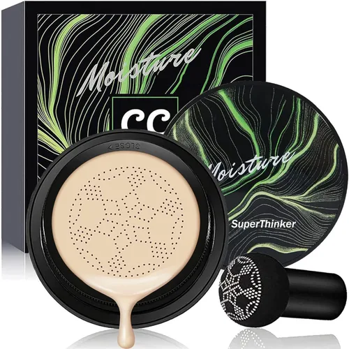 Miniatura 15 de Crema CC con almohadilla de aire en forma de hongo SuperThinker, maquillaje facial BB Cream base para piel madura hidratante corrector iluminador 2