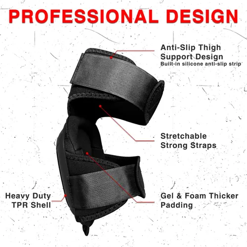 Miniatura 2 de Rodilleras para hombre, rodilleras de construcción para trabajo con tapa antideslizante de alta resistencia, rodilleras de trabajo con acolchado