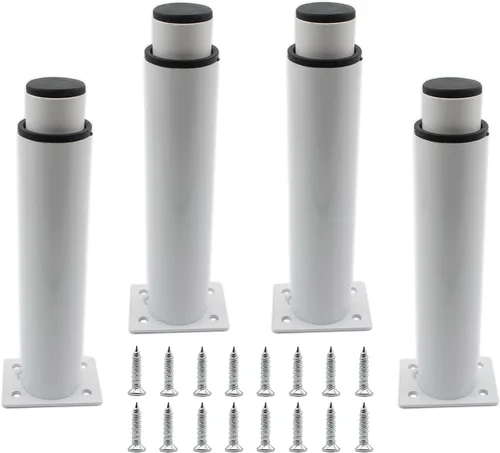 Miniatura 14 de Paquete de 4 patas ajustables para muebles, patas de soporte de acero inoxidable, patas de repuesto resistentes para sofá, mueble de TV, sofá, mesa