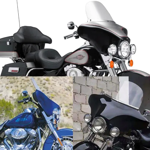 Miniatura 8 de Parabrisas transparente de 13 pulgadas para Harley Davidson Touring Street/Electra Glide/Tri Glide de 1996-2013 Claro