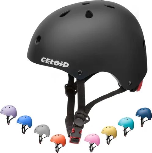 Miniatura 28 de Casco de bicicleta para niños, cascos de patineta para niños de 2 a 3 a 5 a 8 a 14 años, ajustable, multideporte, bicicleta, patinaje, fútbol